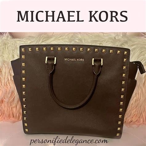 michael kors gold studded selma|Michael Kors Selma Leather Stud Crossbody .